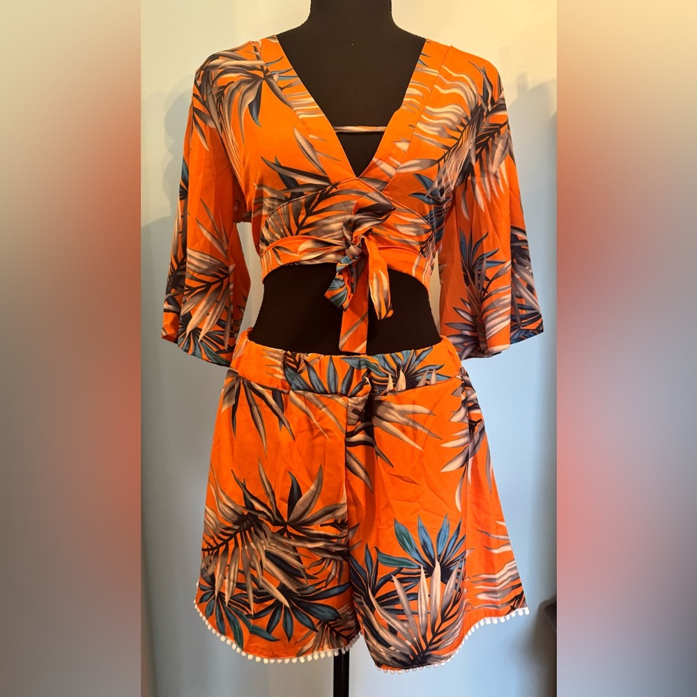 Short and top outfit. Never worn. Great for vacations!